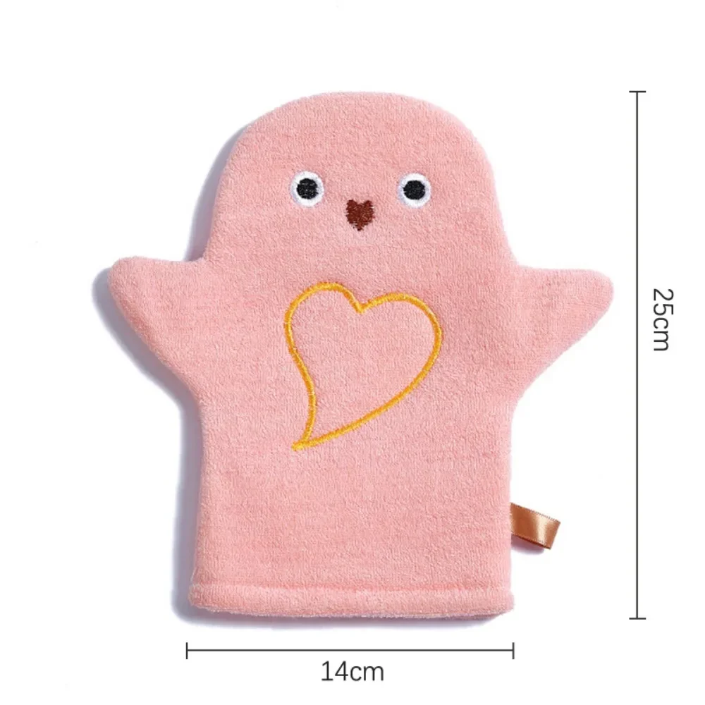 Cartoon Baby Double Layer Bath Gloves Cute Shape Shower Washcloth for Bathing Children Wash Clean Shower Massage Skin Cleaner