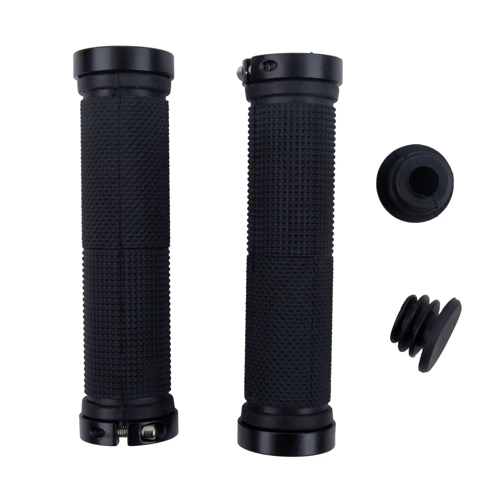 

Anti Rotation Bicycle Handle Grip, Lockout Grips For Mountain Bikes, Durable Aluminum And Plastic Material 1 Pair/Set