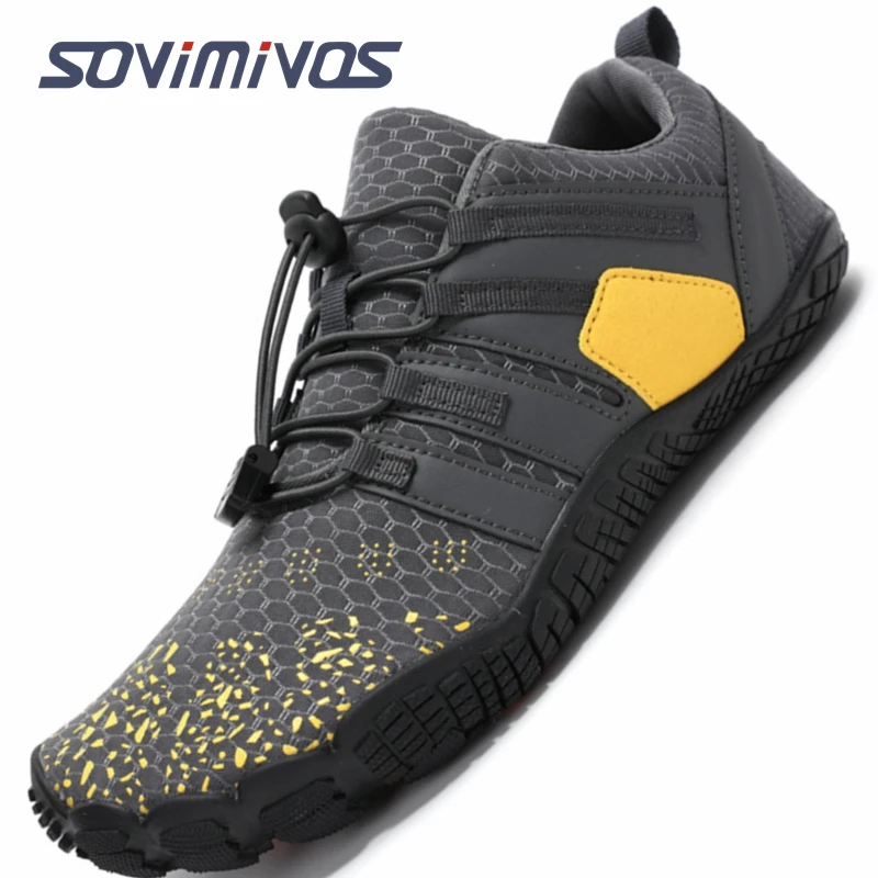 

Men's Trail Running Sneakers, Lightweight Athletic Zero Drop Barefoot Shoes Non Slip Outdoor Walking Minimalist Shoes for Women