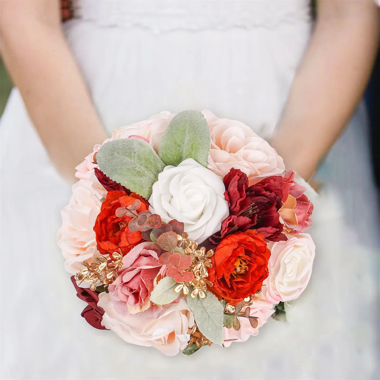 Wedding Bouquet Bridal Bouquet with Ribbons Romantic Holding Flowers for Bridal