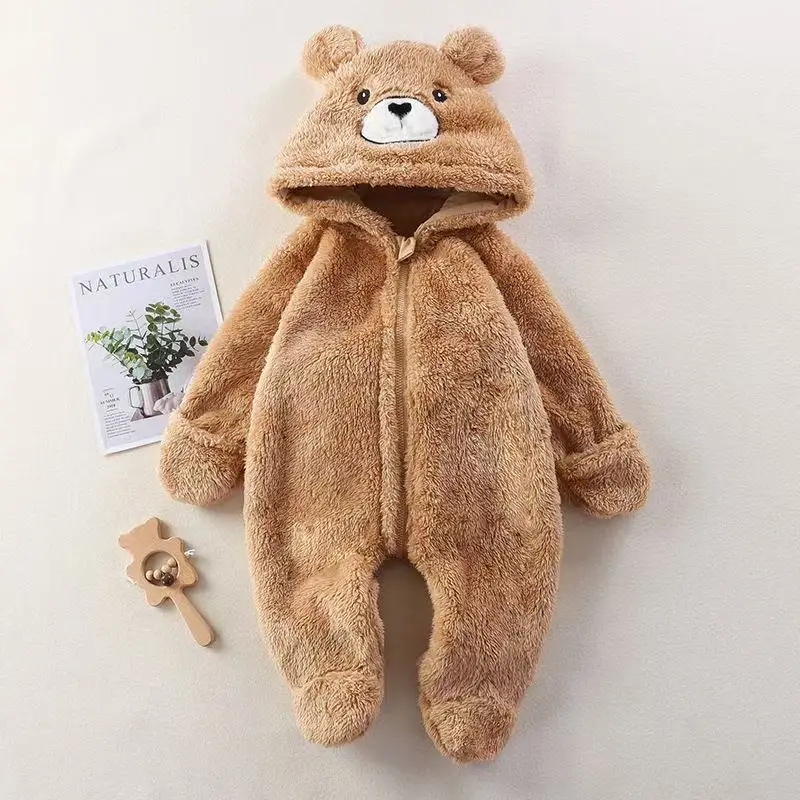 

Boys Warm Plush Infant Loungewear Toddler OutfitNew Cartoon Bebe Jumpsuits