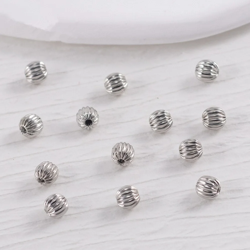 4 6 8 10 MM 200 Stuks 100 Stuks CCB Spacer Kralen Pompoen Vorm Goud Zilver Kleur Plated Losse Kralen DIY Maken Armbanden Sieraden