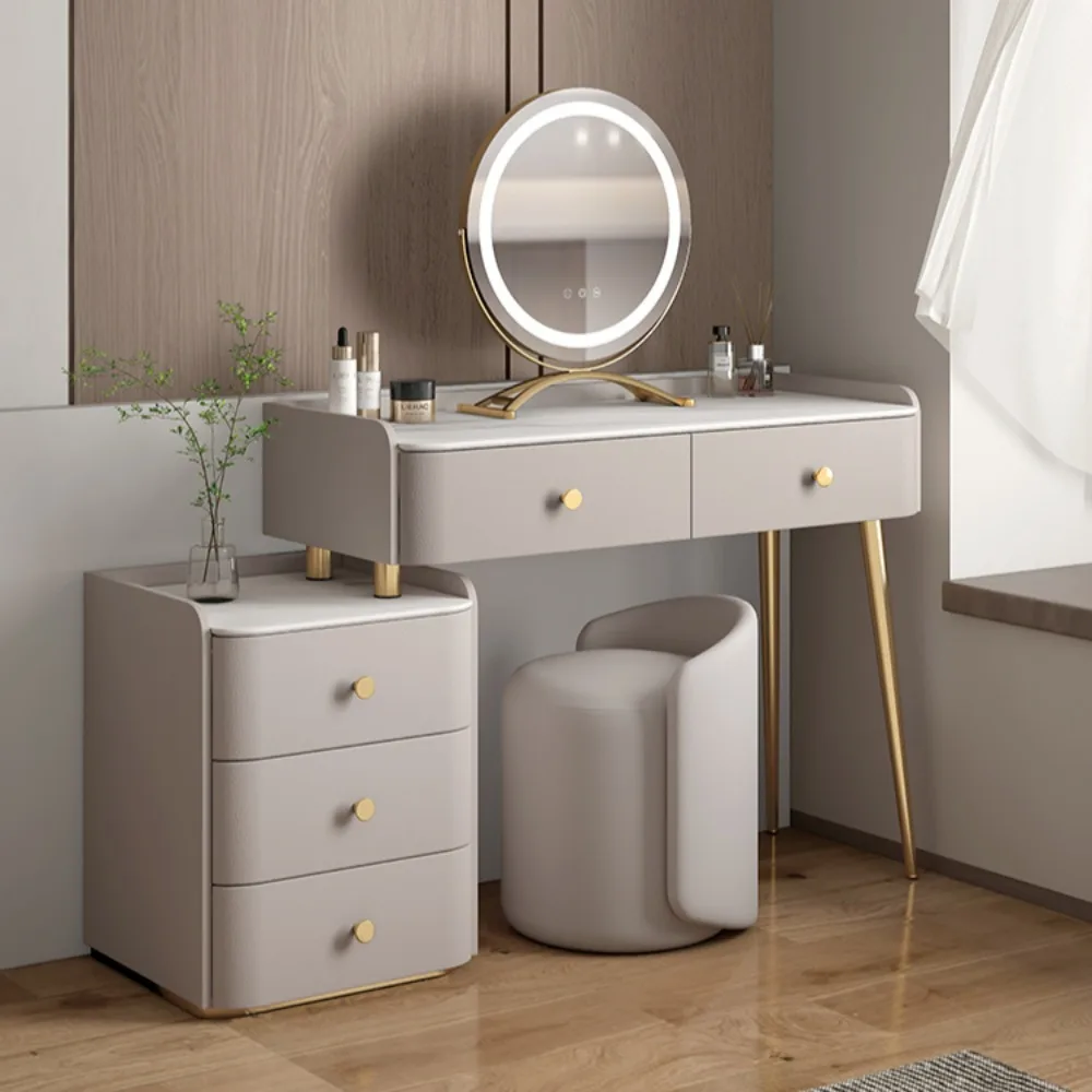 

Girls Luxury Dressing Table Makeup Combs Organizer Modern Cosmetic Dressing Table Jewelry Wooden Mueble Home Decoraction