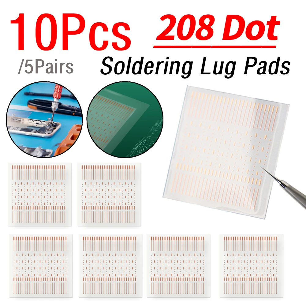 5/10 قطعة 208Dot إصلاح البقع نقطة إصلاح لحام العروة التصحيح لحام قطعة IC رقاقة لحام منصات للهاتف Microsoldering Jumpwire #1
