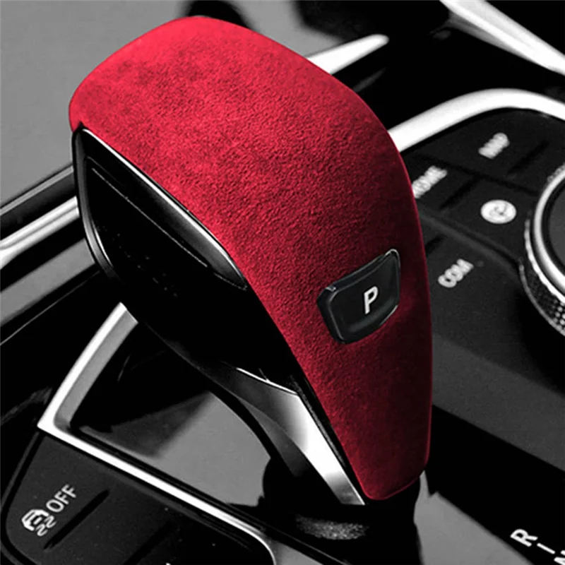 For BMW Z4 G29 17-23 Suede Red Tumbled Leather Shifter Cover Protective Cover Case