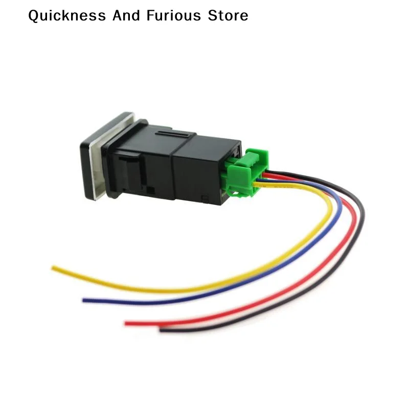 Waterproof Car Fog Light Push Button Switch With Wiring Harness Socket Auto Modification Replacement Control Switch Accessory