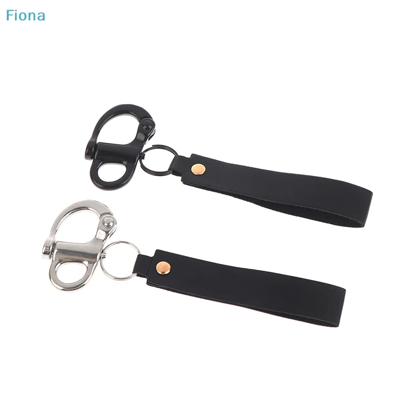 

✔316 Stainless Steel Quick Release Clip Swivel Shackle Shackle With Leather Handle For Mask Firefighter Rigging Accessory