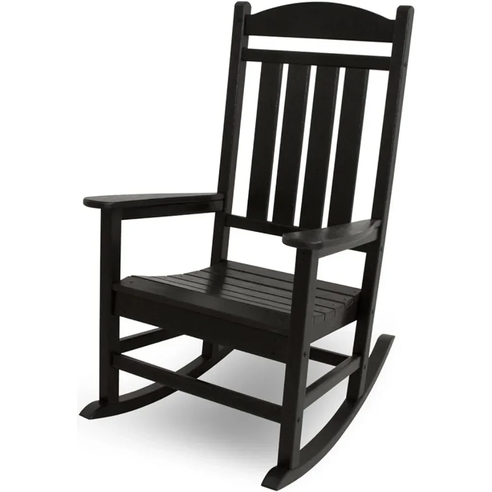 POLYWOOD R100BL Presidential Rocking Chair, Black