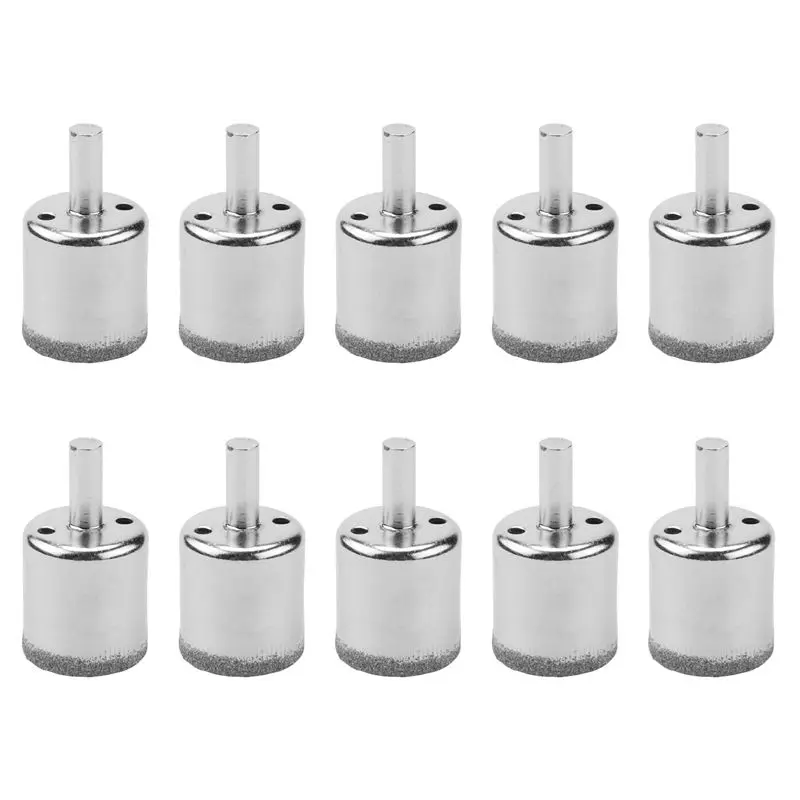 

PORK-10Pcs 30Mm Diamond Tipped Tile Glass Hole Saw Drill Bit
