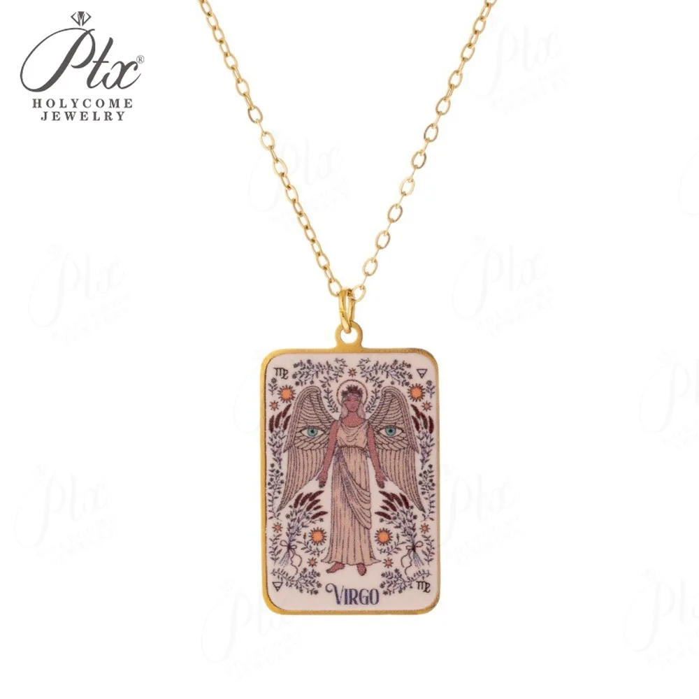 12 Sternzeichen Anhänger Halskette Unisex Design Tarot Schmuck Trendiges Geburtstagsgeschenk für Sie Einzigartige Kollektion im Angebot Großhandelspreis – Detail 20