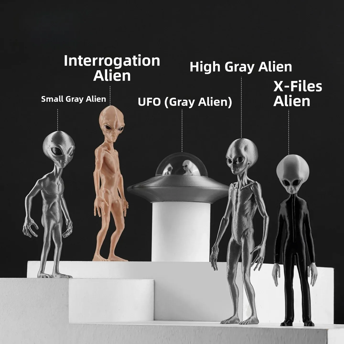 2025 New Peru Alien Figure Printed by FDM3D Multicolor Molding High Grey Man Collectible Model Toy for Ages 14 And up