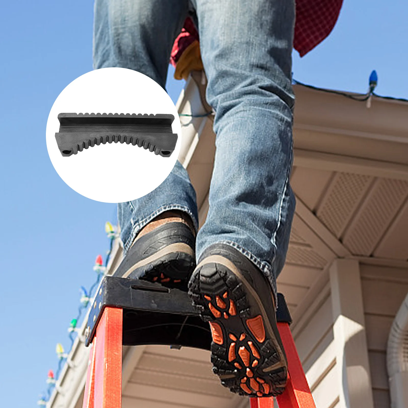 

1Set Ladder Pole Cover Non-Slip Mat Rubber Fixing Protector Arc Design Ladder Accessory Kit for Pole Wall Ceiling