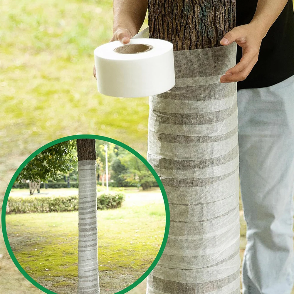 Tree Bark Protection Wrap Made of Breathable Fabric to Support Healing and Prevent Further Damage to Young Trees