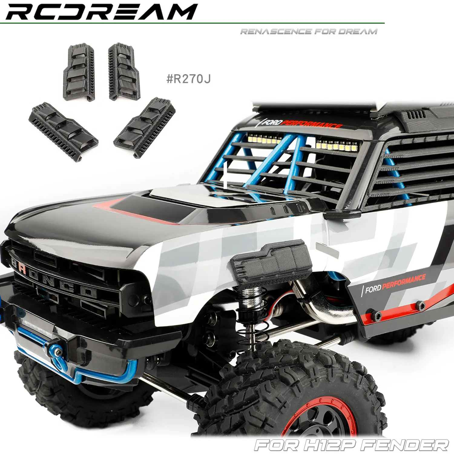 RCDream 1/12  Radiator Vent Armored  for H12P Fender