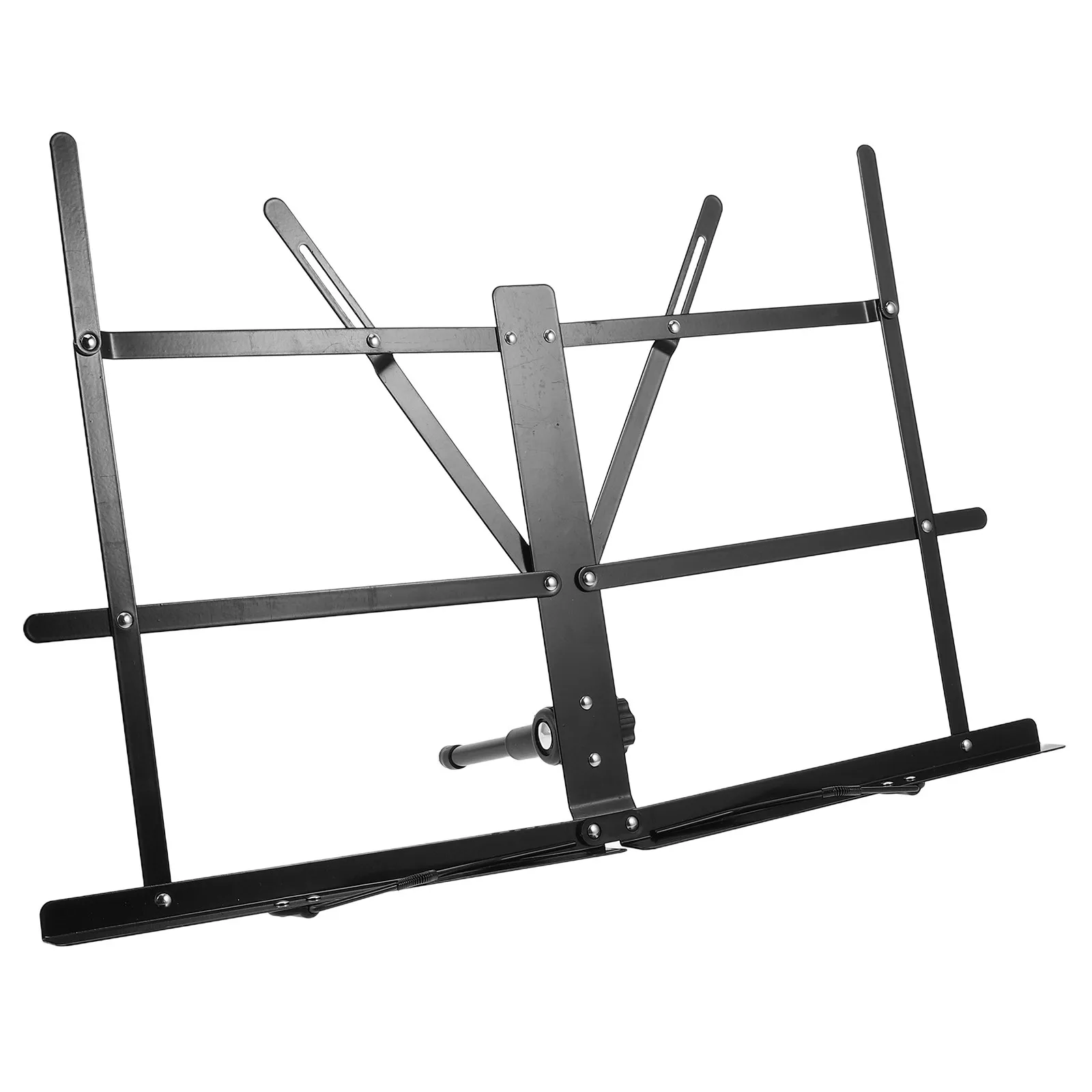 1Set Folding Music Stand Portable Adjustable Desktop Holder for Sheet Music Tablet Book Guitar Violin Travel Compact Carry view 4
