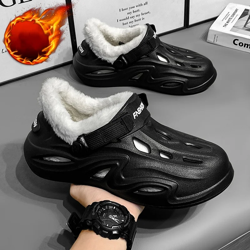 

Мужская и женская зимняя верхняя одежда, бархатные утолщенные теплые хлопковые тапочки, домашняя нескользящая большая хлопковая обувь с носком