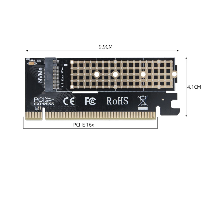 Adapter PCIE NVME M2 PCI Express 3.0x1x4x8x16 konwerter kart rozszerzeń obsługuje 2230 2242 2260 2280 M klucz M.2 NVME SSD