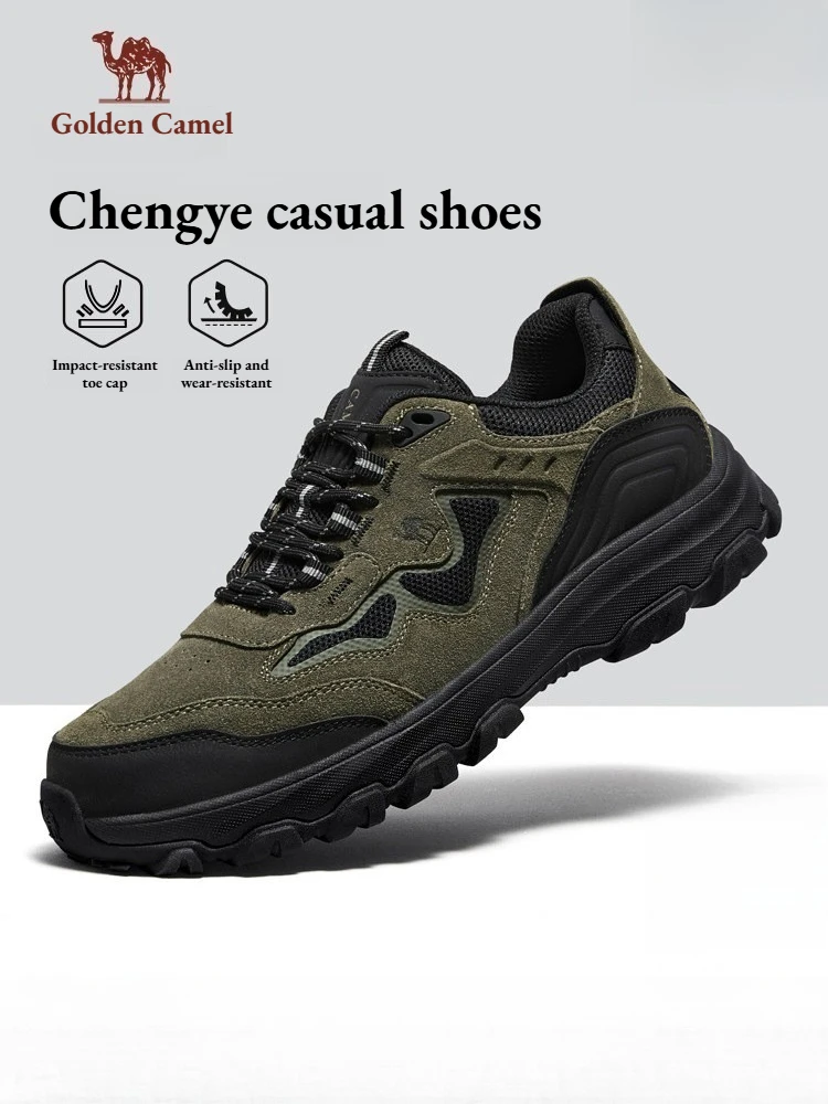 

Мужские походные кроссовки Golden Camel из замши, нескользящие, износостойкие, для треккинга, прогулок, охоты, тактические кроссовки