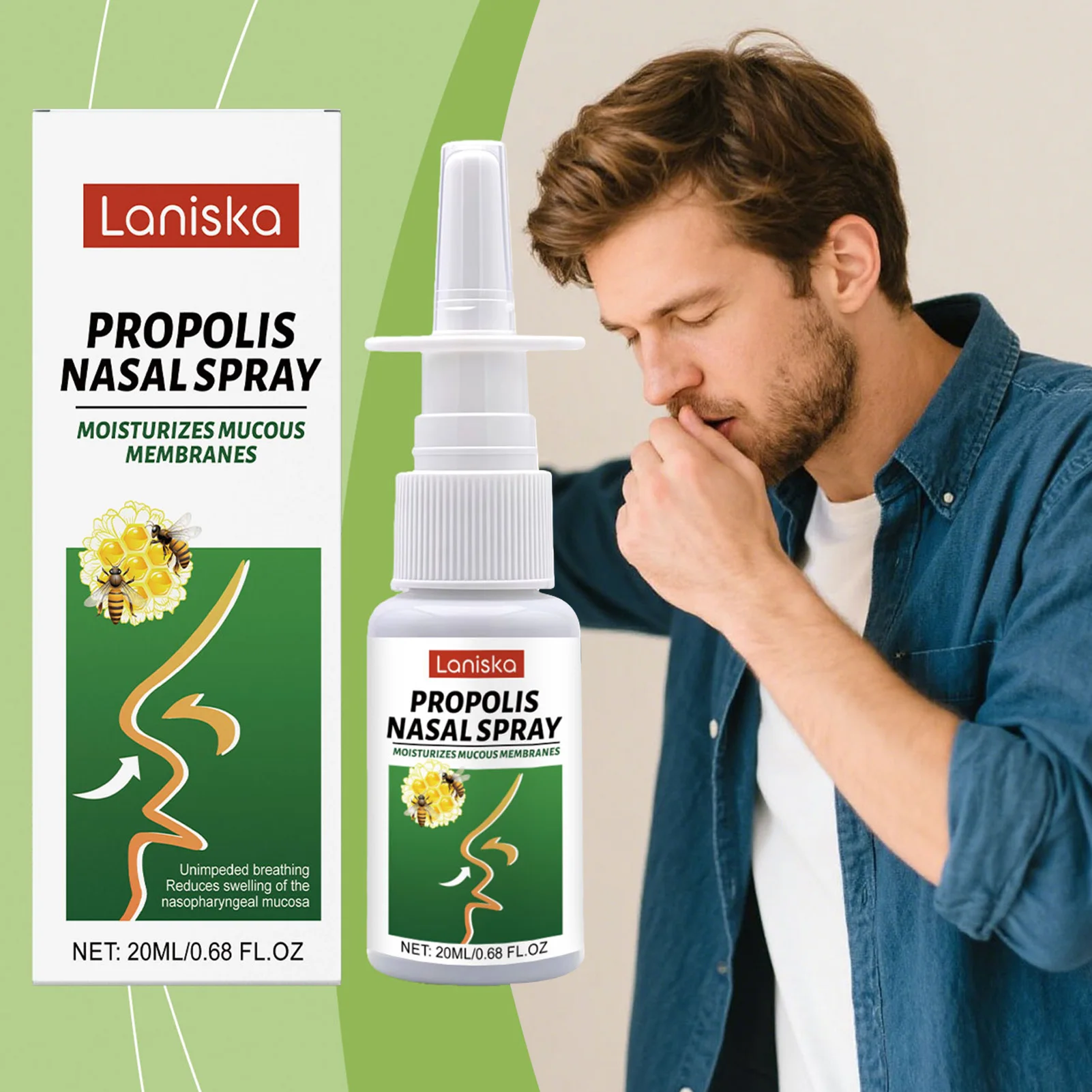 Nasal Care Spray Moisturizes Cleanses Nourishes Dry Nasal Mucous Sinus Allergy Symptom Reliever Nasal Spray Gentle Nozzle Design