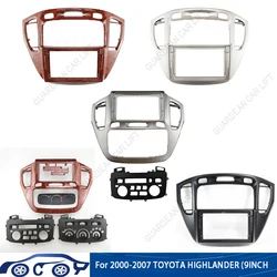 For 2000-2007 TOYOTA HIGHLANDER 9Inch Car Radio Fascias Android GPS MP5 Stereo Player 2 Din Head Unit Panel Dash Frame Installat
