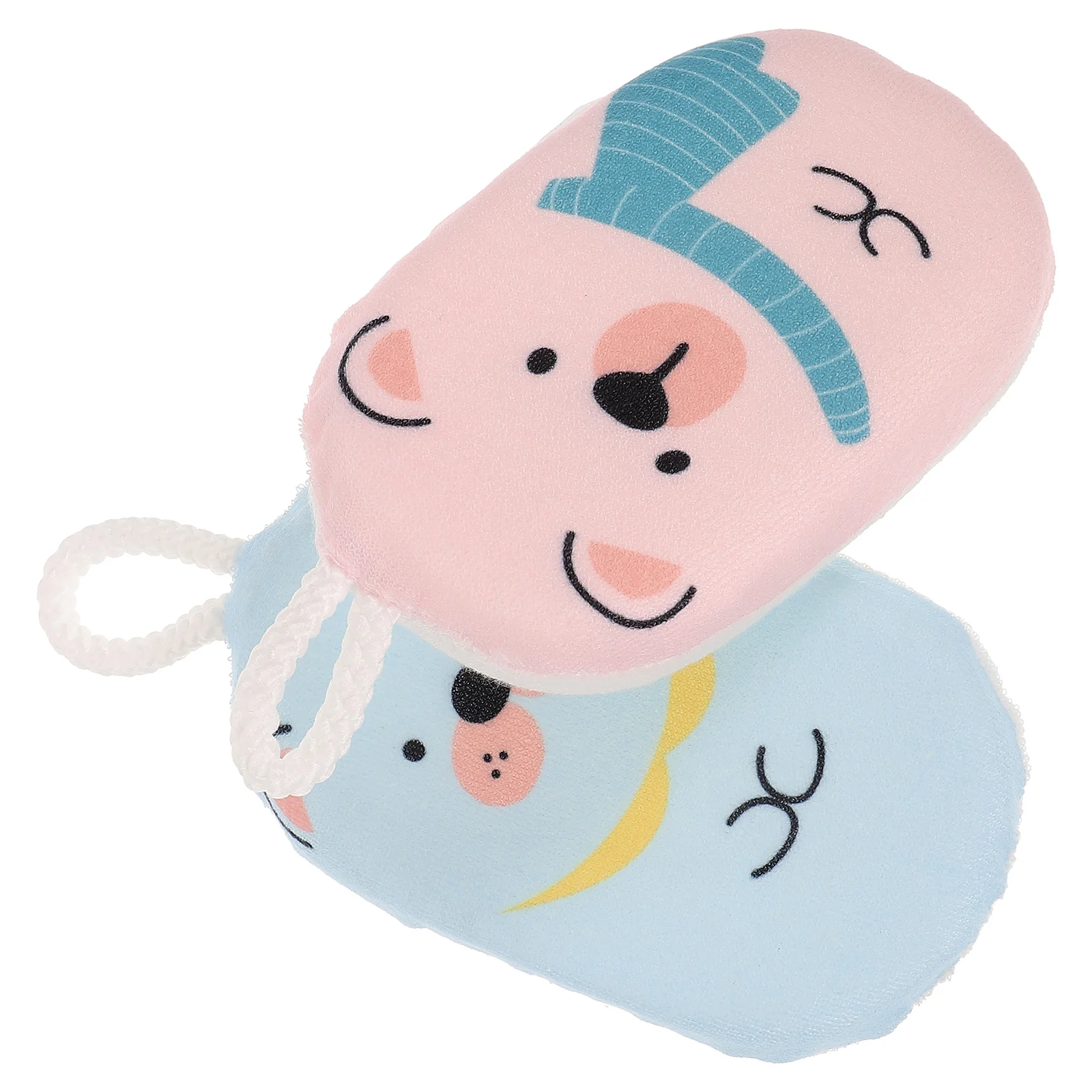 

2 Pcs Double-sided Bath Sponge Body Scrub Baby Shower Tools Newborn Pouf for Bathing Scrubber