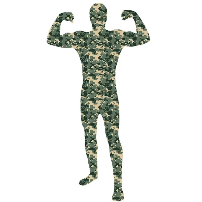 Erwachsene Lycra Spandex Kommando Haut Zentai Anzug Kinder Armee Militär Bodysuit Erwachsenen Tarnung Körper Anzug Halloween Kostüm