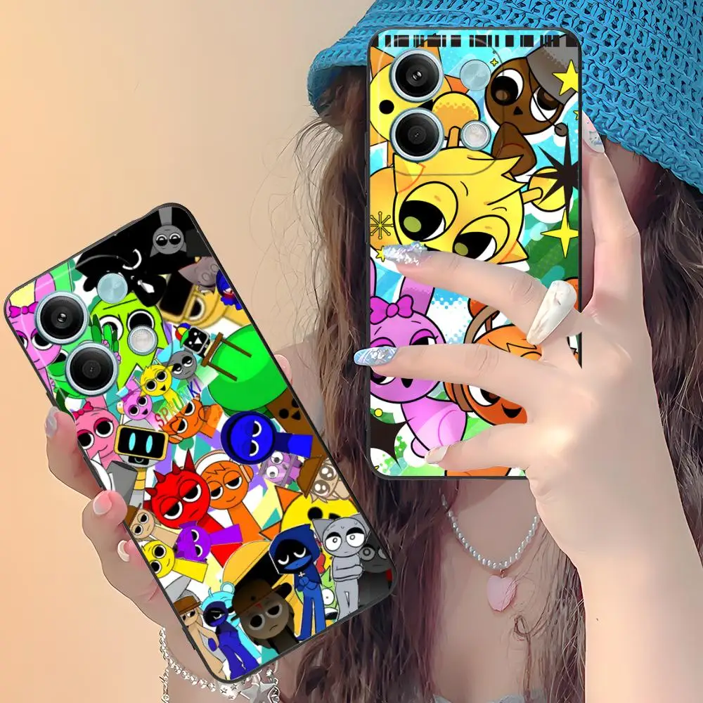 

Phone Case for Xiaomi Redmi Note 14 13 12 11 A5 3 2 1 Pro Plus 4G 5G Colour Printing Luxury Cover Pretty Mobile Sprunki Fashion