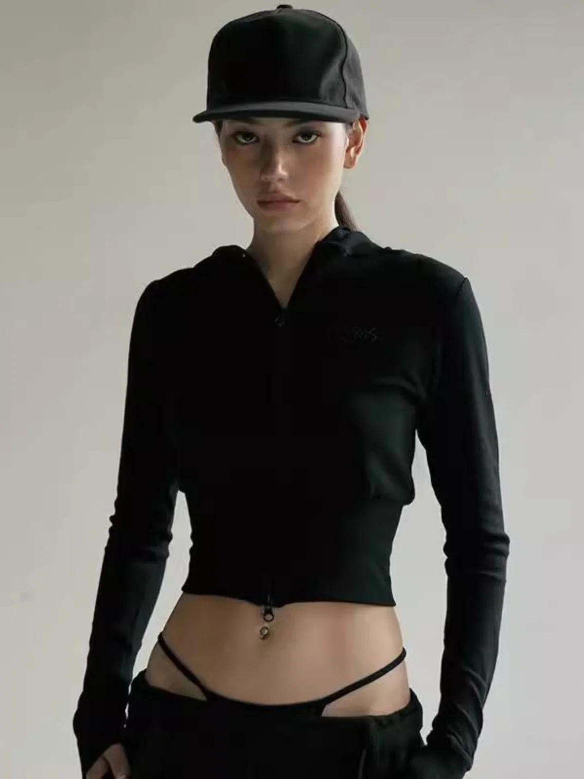 Csa  Bordada Estilo Americano para Mulheres, Ajuste Slim, Gola Reversível, Cseta Base, Top Trendy, Estilo Casual pa...