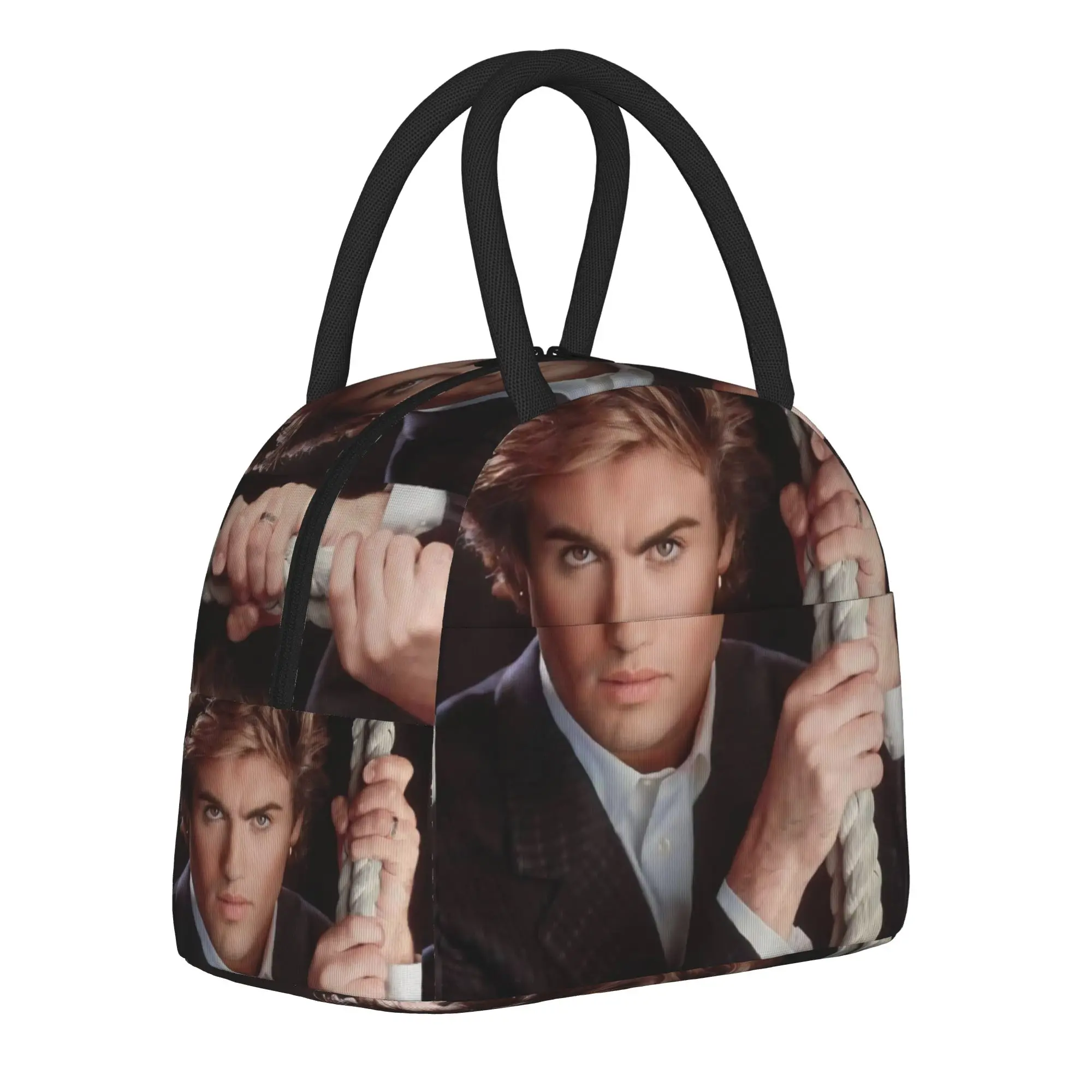 George Michael Singer Insulated Lunch Bags for Men Women  Storage Food Box Reusable Cooler Thermal Bento Box For School Office