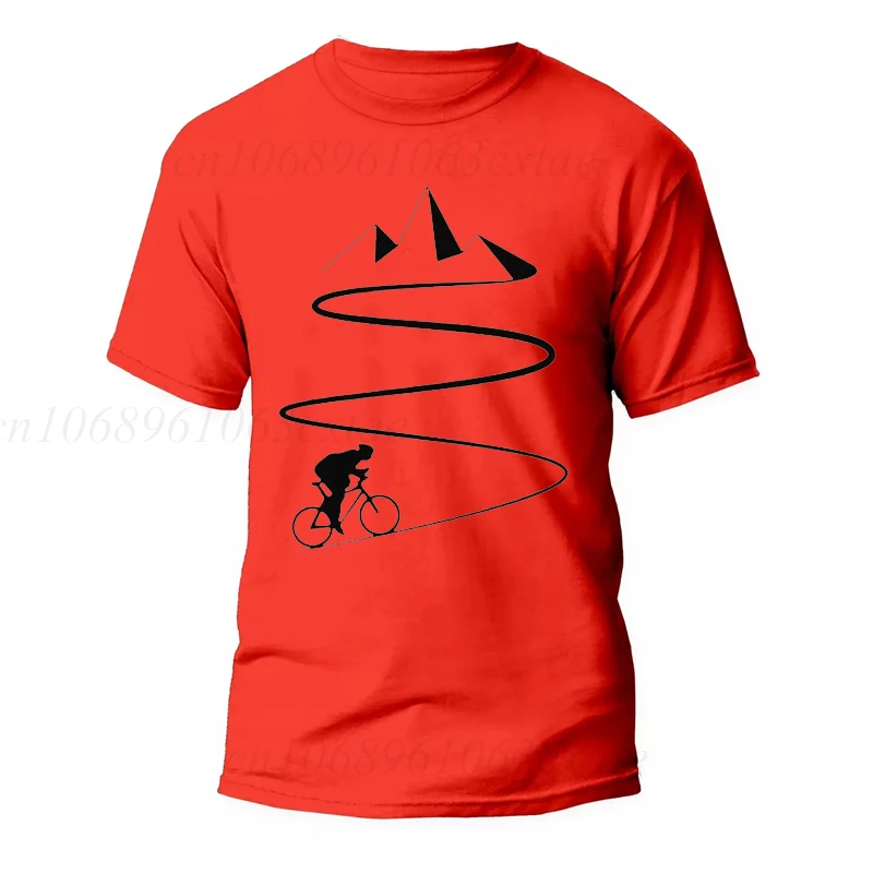 Bike Lines Cycling T-shirts Men's T-shirts Fashion Men Women Casual T-shirt Streetwear Cycling Lover Aesthetic Hipster Tshirts