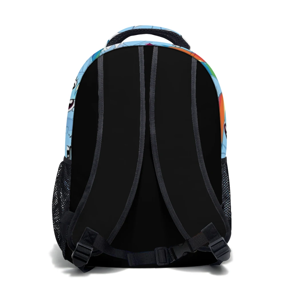 Nieuwe Modieuze Regenboog Dash Puinhoop Rugzak Grote Capaciteit Trendy Boekentas Multi-Pockets Verstelbaar 17Inch