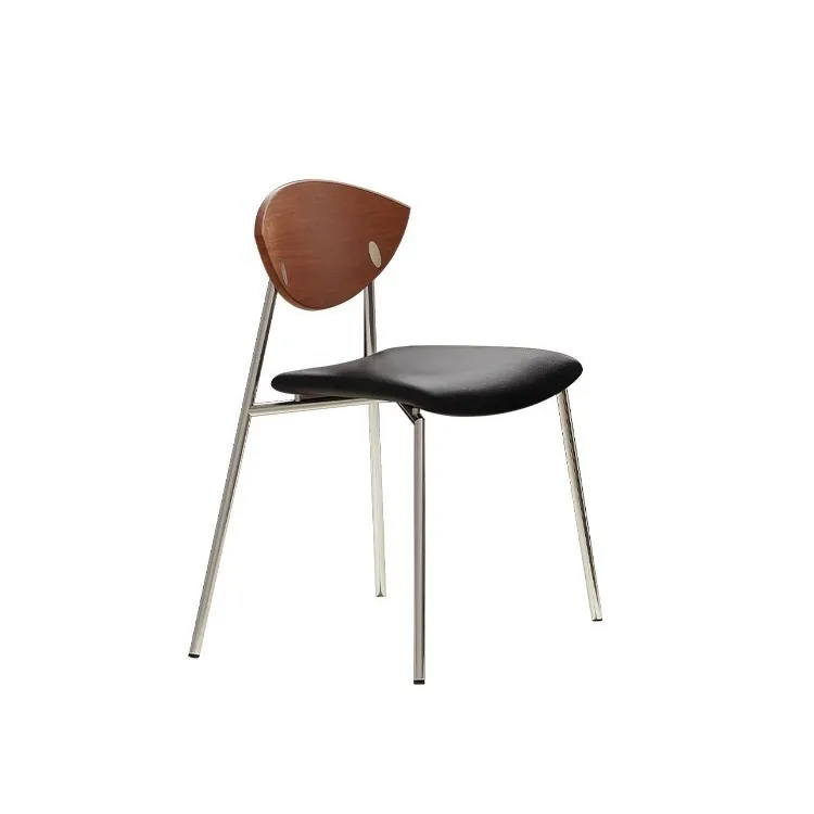 

Cafe retro dining chair Solid wood Internet celebrity Flying bird designer Back chair Nordic home dining table Wrought iron chai