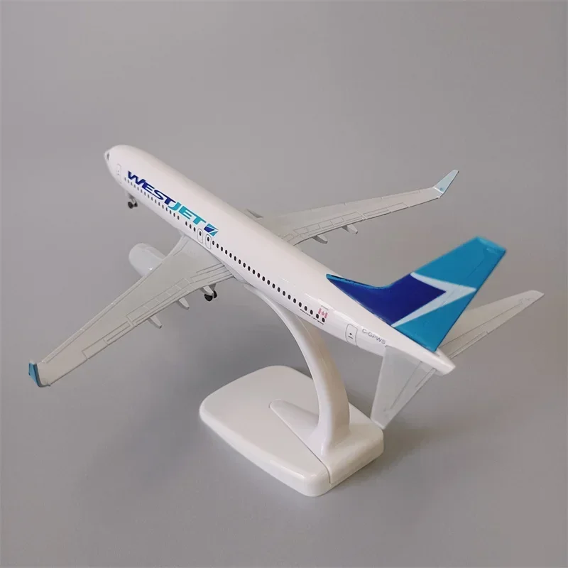 20cm Alloy Metal CANADA Air WESTJET WEST JET Airlines Boeing 737 B737 Airways Diecast Airplane Model Plane Aircraft with Wheels