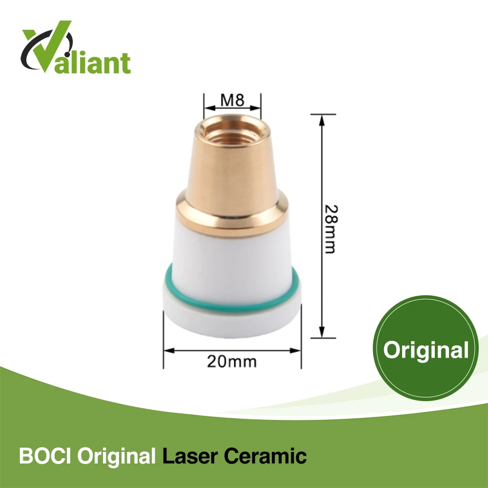 BOCI BOCHU Original Laser Cutting Ceramic Ring Nozzle Connector Holder Ceramic Body D20 M8x0.75 For BLT Series Laser Cuttin Head