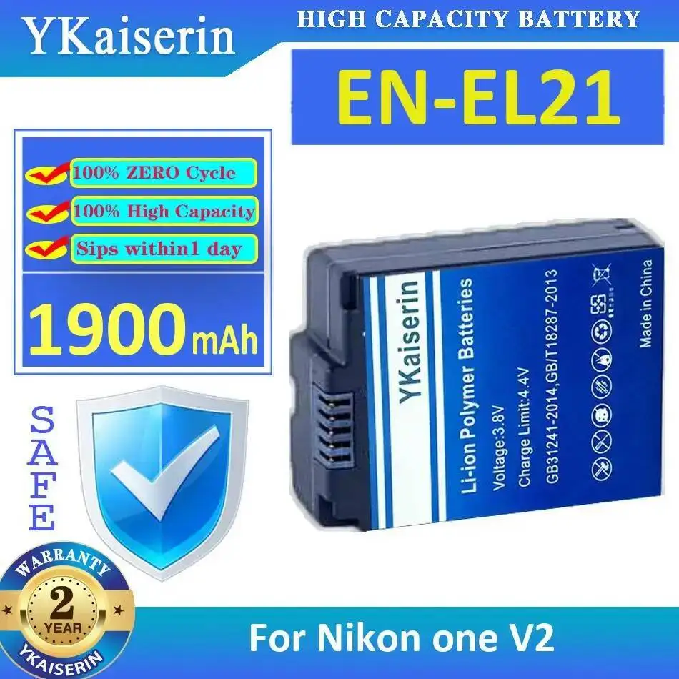 

Camera Battery EN-EL21 Long Lasting For Nikon One V2 1900Mah