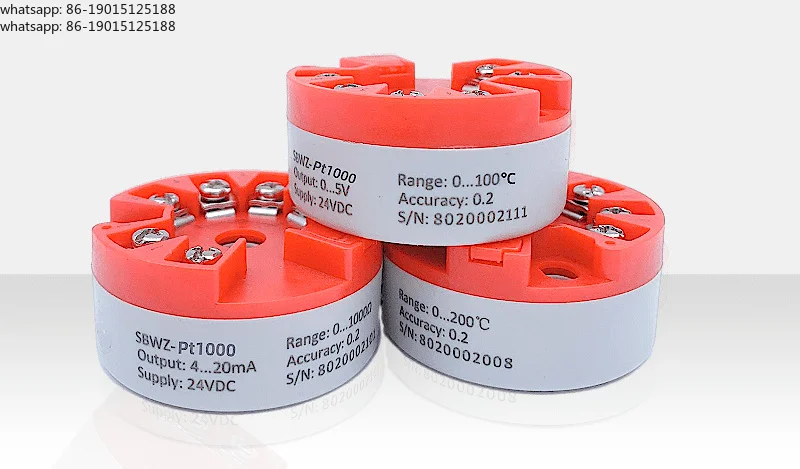 PT1000 platinum thermal resistance sensor temperature transmitter 4-20ma/0-5/10 v conversion module