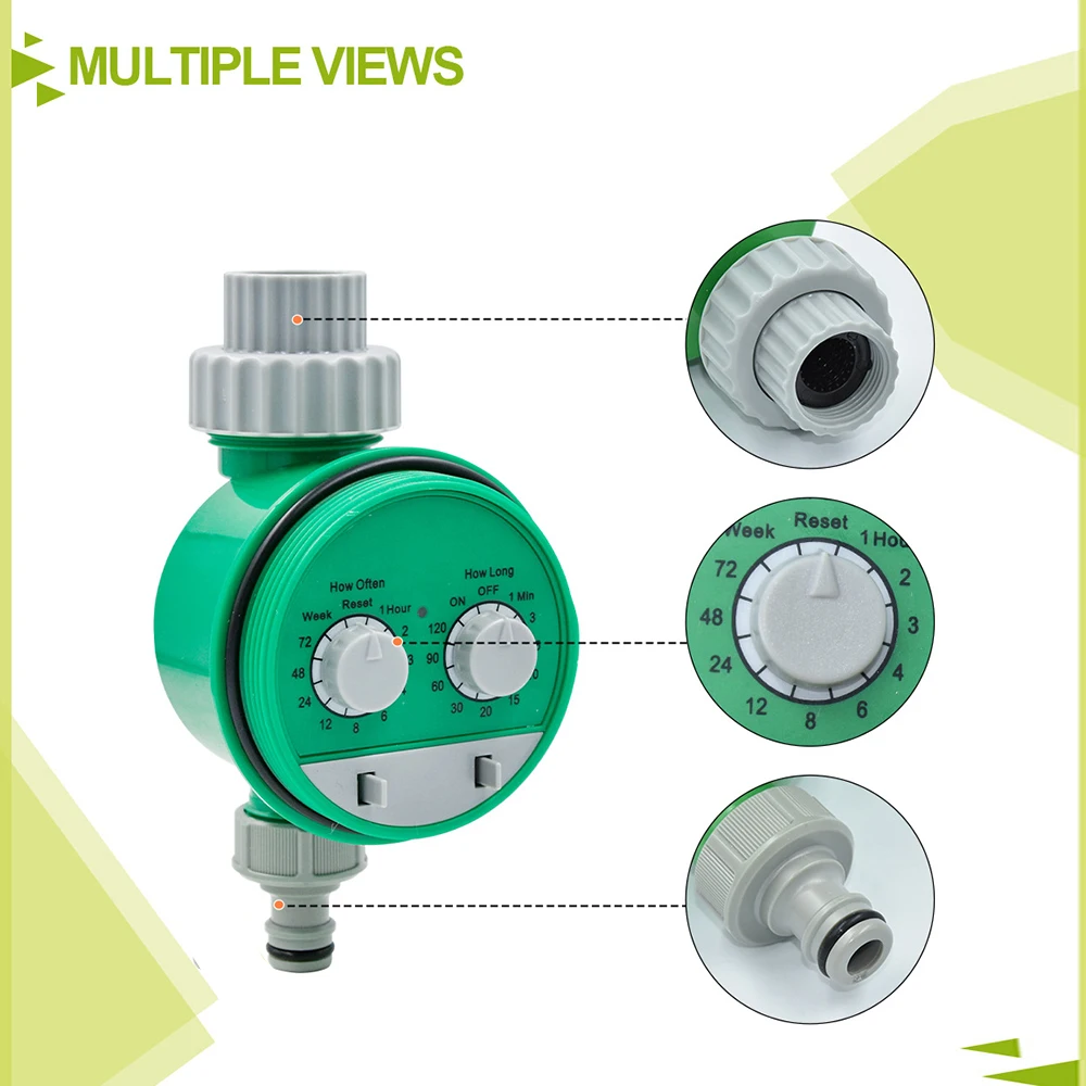 Timer nawadniania Elektroniczny dwuczęściowy cyfrowy automatyczny sterownik czasowy nawadniania Zraszacz węża do systemu nawadniania ogrodu
