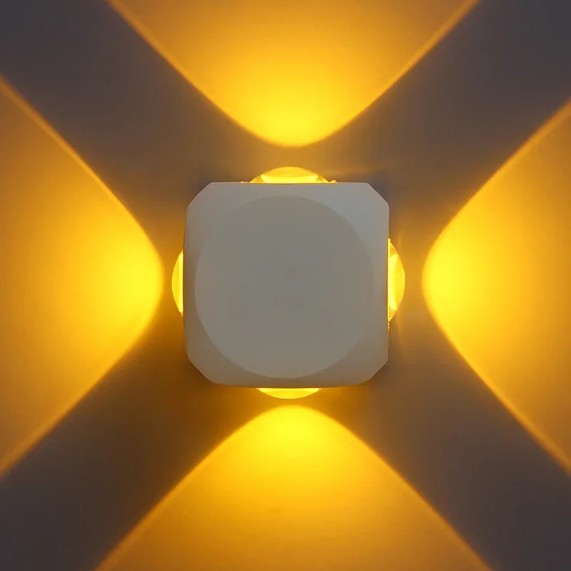 Wall Lamp Outdoors Waterproof Moisture-proof Square Wall Lamp Concise Modern Originality Bedside Lamp Courtyard Illuminations