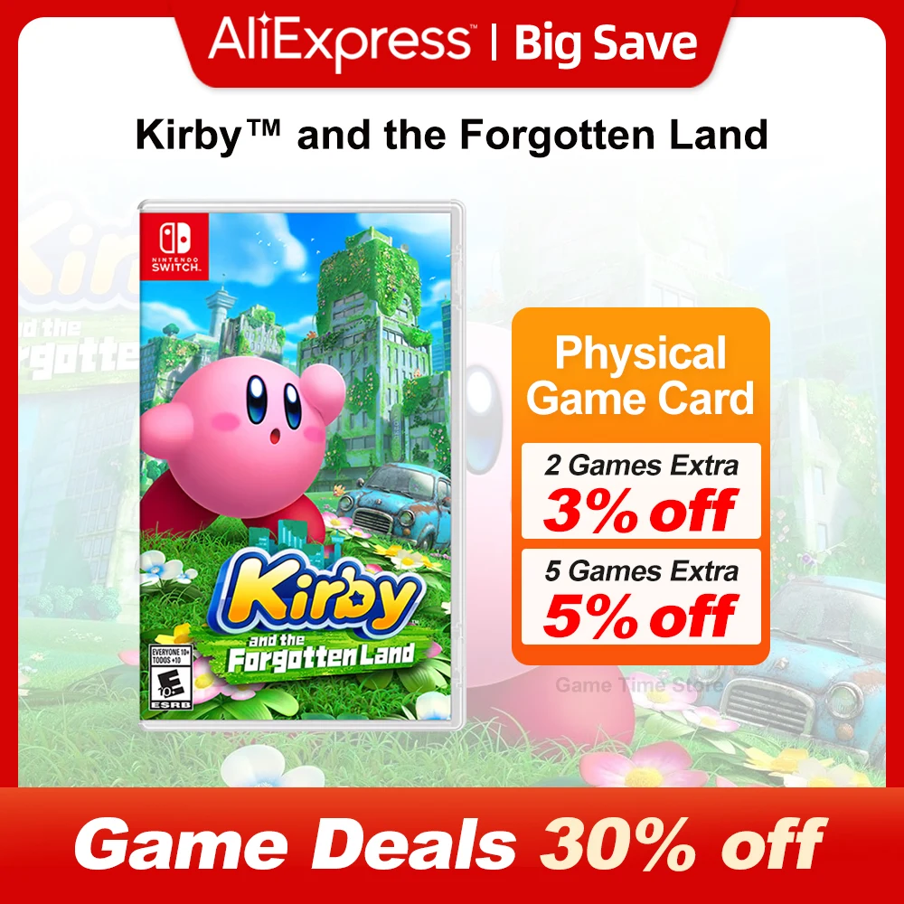 

Kirby and the Forgotten Land Nintendo Switch Game Deals Physical Game Card Platformer Genre for Switch OLED Lite Game Console