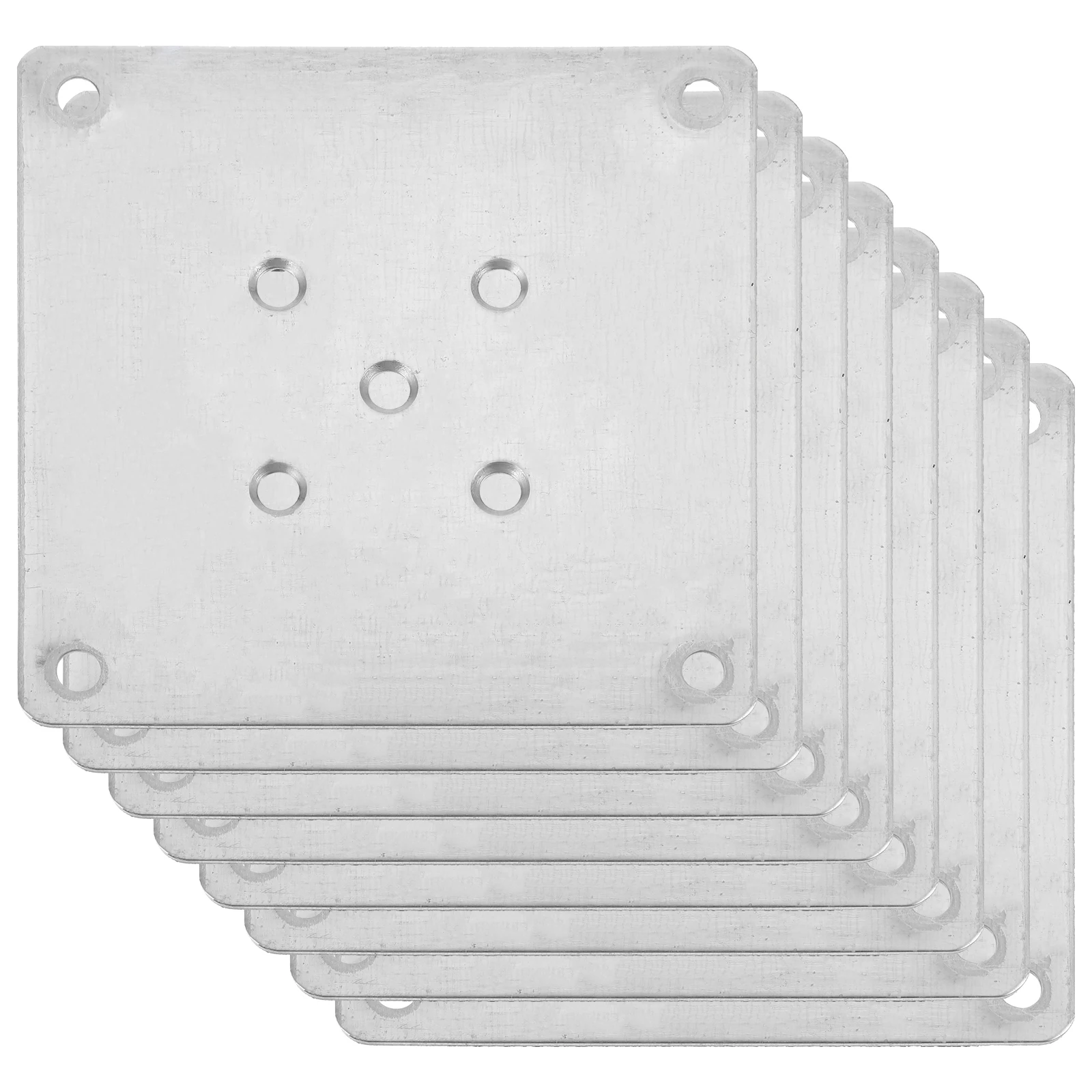 

8pcs Furniture Leg Mounting Plates Thick Zinc 10x10 1 5mm 5 Holes Table Brackets Galvanized Fixing Sheetslegs Various Types