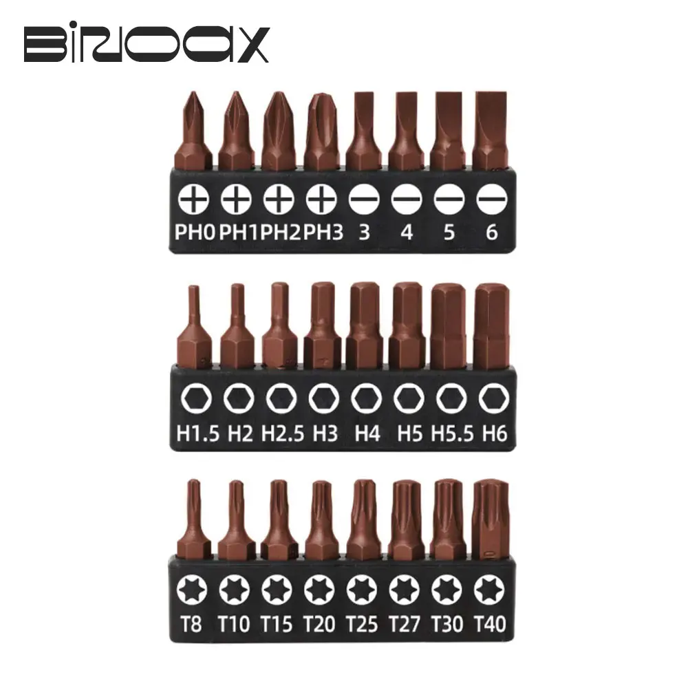Chave de Fenda Bit Grupo Hex Shand Cross Torx 25 mm Pcs Binoax-s2