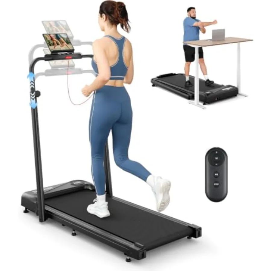 Walking Pad with Handle Bar, Under Desk Walking Treadmill for Home