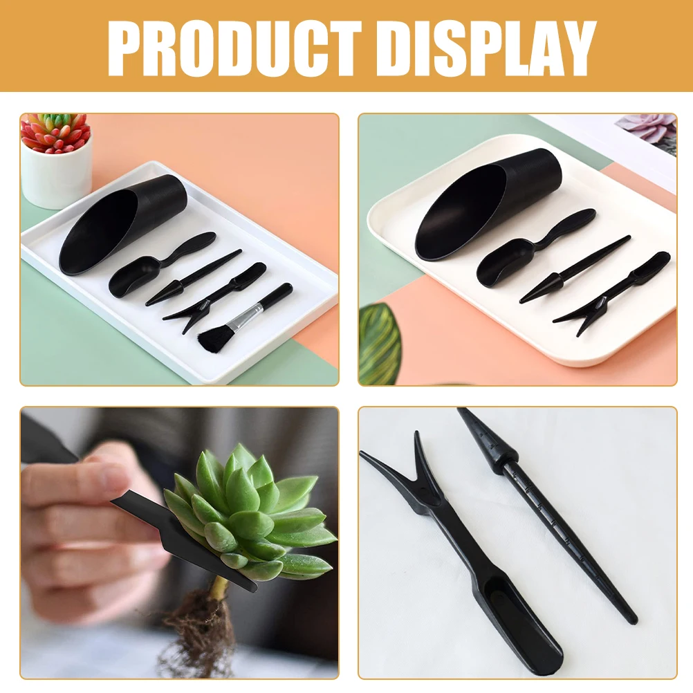 

1 Of Mini Succulent Garden Tools Set Plastic Cultivator Transplanting Shovels For Gardening Durable Pp Material Soil Loosening