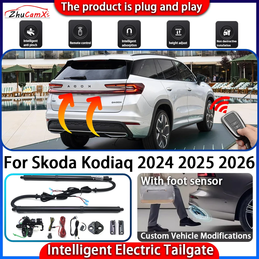 ZhuCamX Smart Powered Tailgate System for Skoda Kodiaq 2024 2025 2026 Automatic Intelligent Electric Trunk Lift Control Kit