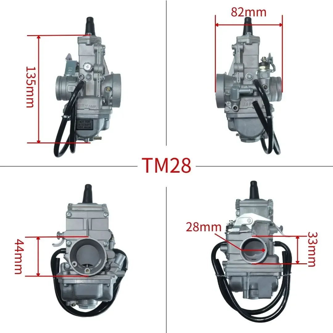 المكربن ل Mikuni TM24 TM28 TM30 TM TMX 50-650cc 2/4-السكتة الدماغية محرك CR250 KX125 KX150 دراجة نارية شقة الشريحة حنفية Carb