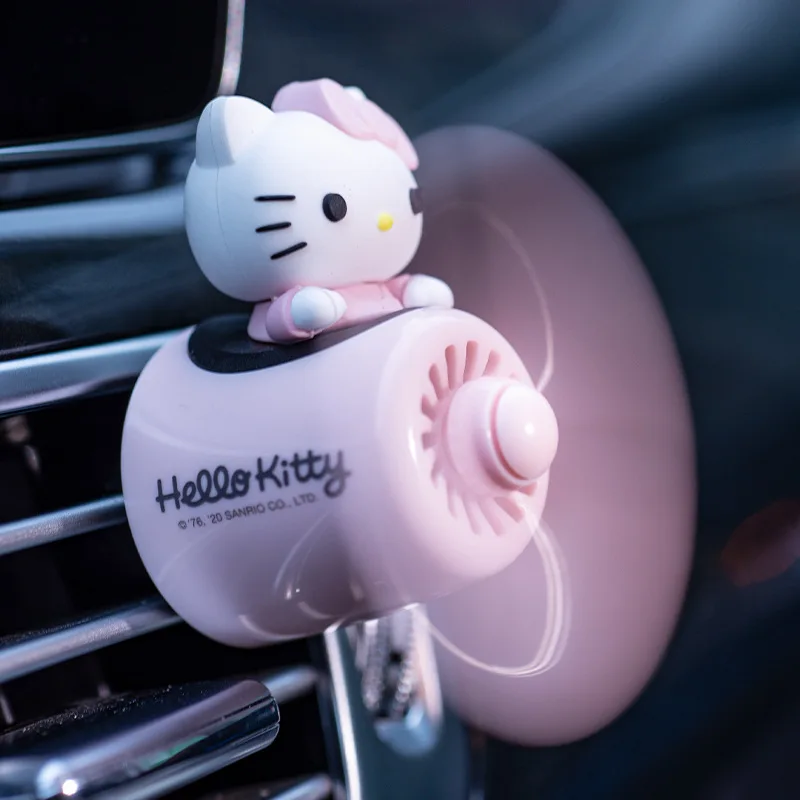 Sanrio Car Air Outlet Aromatherapy Fan Ornaments Car Air Conditioner Cute Cartoon My Melody Car Decoration Accessories Gift