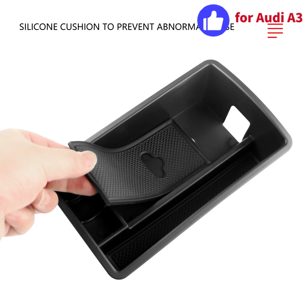 ABS Car Center Console Armrest Storage Box Container for Audi A3 8V 2013 - 2019 Accessories