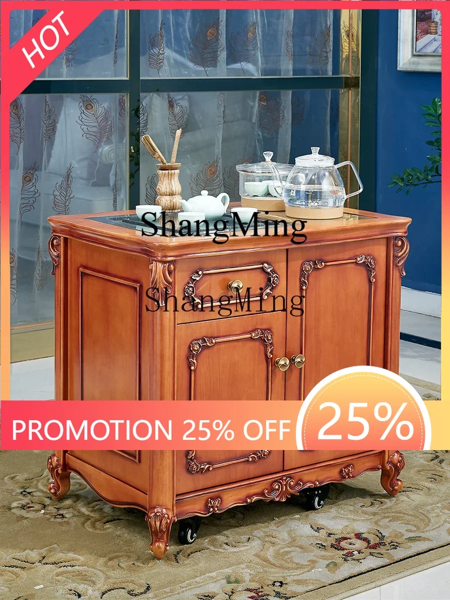 

FG good-looking side few household mobile balcony tea tablesolid wood small cabinet boiling water small tea table