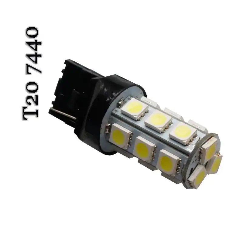 

100pcs WY21W 18 SMD LED Diode T20 7440 5050 7443 580 W21W Car Turn Signal Bulb Red Brake light White Auto Reverse Lights 12V
