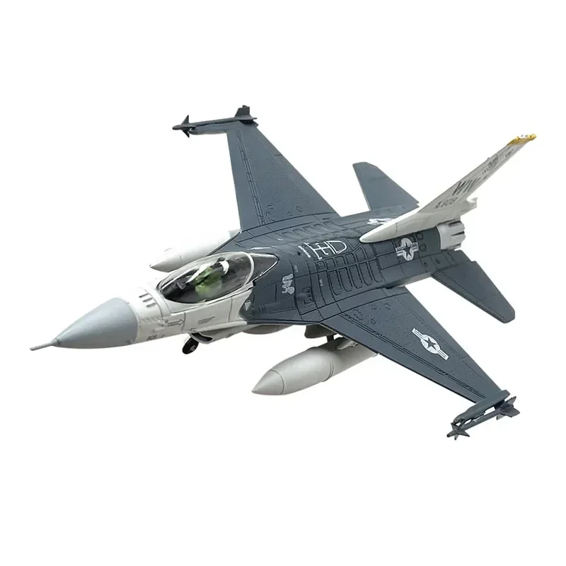 Diecast 1:100 Scale American F16C F16 F-16 Fighter Original Finished Alloy Airplane Model Simulation Static Collectible Toy Gift